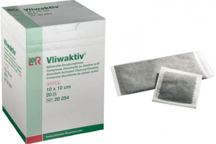 Penso de carvão activado Vliwaktiv 10x10cm Un