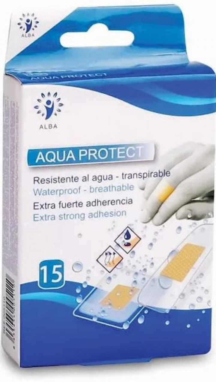 Embalagem com 18 pensos rápidos à prova de água Aquapro