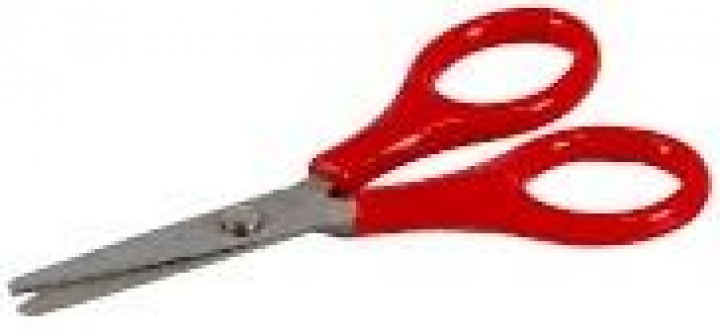 Tesoura de pontas redondas para kit de primeiros socorros com cabo de plástico e lâmina de inox 12cm
