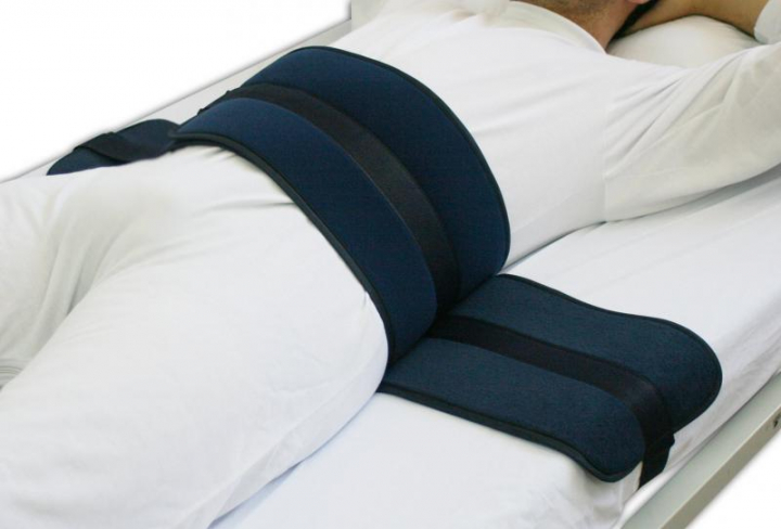 Cinto de segurança abdominal almofadado para imobilização a 180º de acamados à cama com fecho por fivelas com molas Ultra - Basic Line GT180008