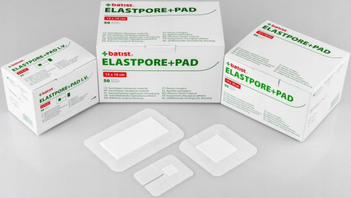 Penso cirúrgico esterilizado em película transparente com compressa Elastpore + Pad 10x9cm