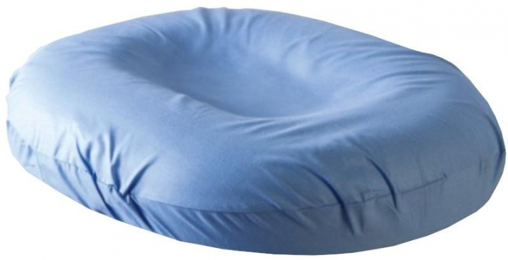 Almofada/coxim anti-escara de assento em visco-elástico semicircular/oval com capa impermeável 3002