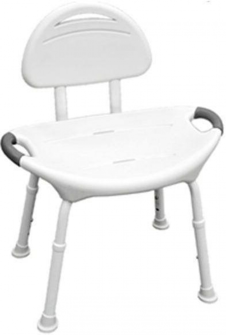 Cadeira de banho com pegas com estrutura em alumínio com design especial regulável em altura 21901