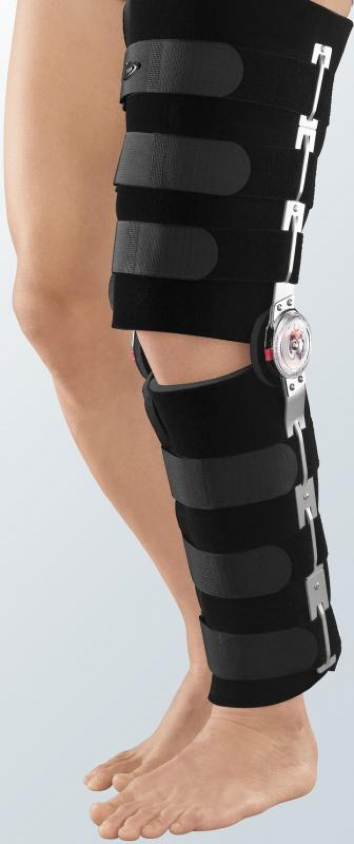 Tala ortótese para imobilização e reabilitação de joelho com regulação de ajuste rápido de flexão e extensão Protect.Rom