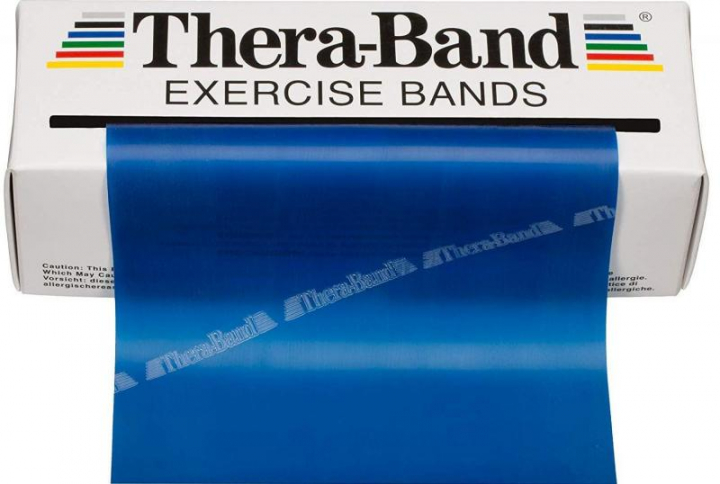 Banda elástica de exercício terapêutico em latex de alta qualidade de resistência extra forte azul Thera-band 22,5m
