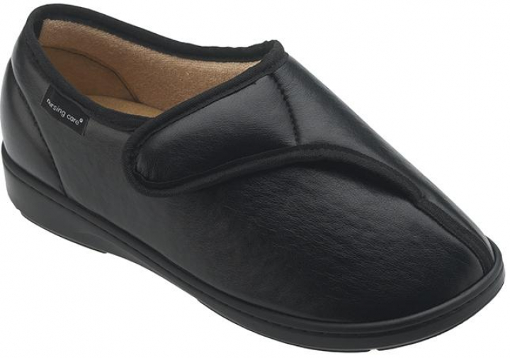 Sapatos de conforto ajustáveis e de abertura ampla em material têxtil, flexível, lavável e respirável com palmilha amovível com absorve impactos Malcata