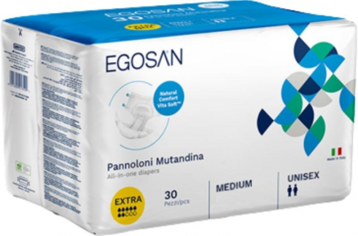 Embalagem com 30 fraldas de incontinência adulta intensa Vitasoft Natural Comfort Extra M