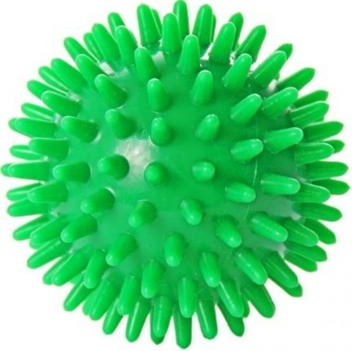 Bola de massagem com picos para estimulação sensorial verde 7cm