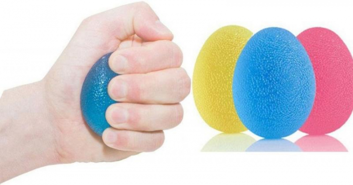 Ovo de silicone para exercício de reabilitação progressiva de mãos e músculos de braços