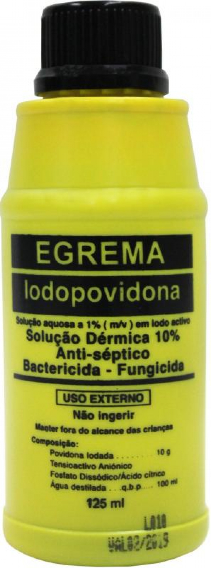 Iodopovidona dérmica - solução anti-séptica, bactericida e fungicida 10% 125ml