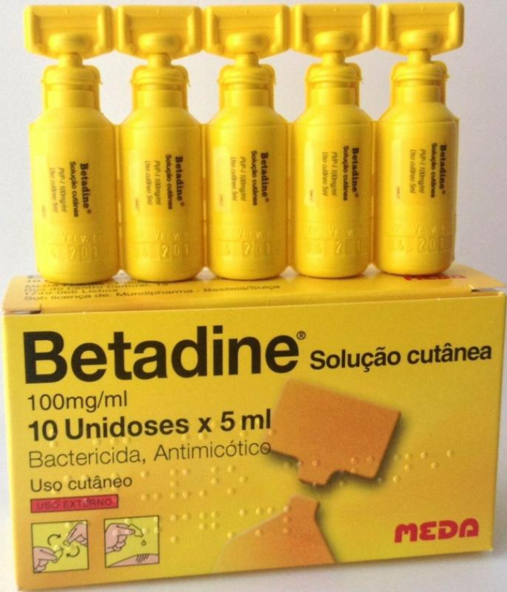 Iodopovidona dérmica - solução anti-séptica e bactericida Betadine 5ml