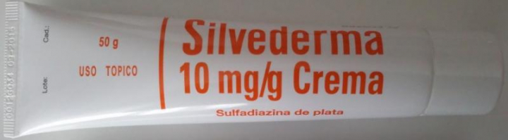Silvederma creme (Sulfadiazina de prata)10mg/g bisnaga 50gr - Antibacteriano tópico p/prevenção e cura de infeções em feridas, úlceras e queimaduras