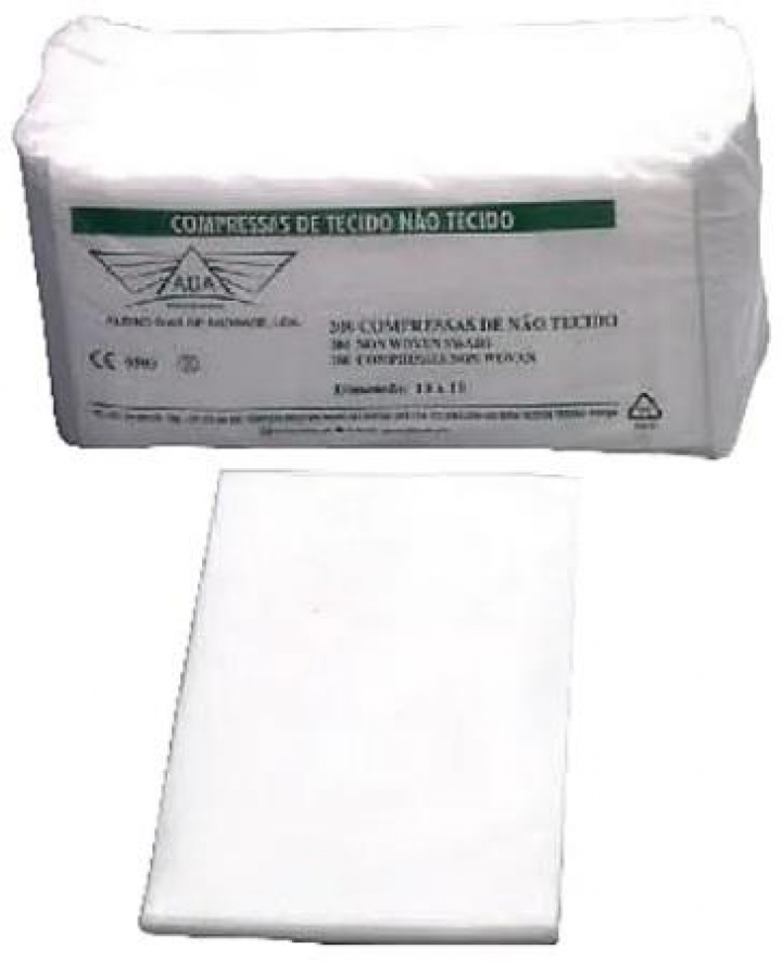 Embalagem com 100 compressas em tecido não tecido TNT não esterilizadas 15x20cm