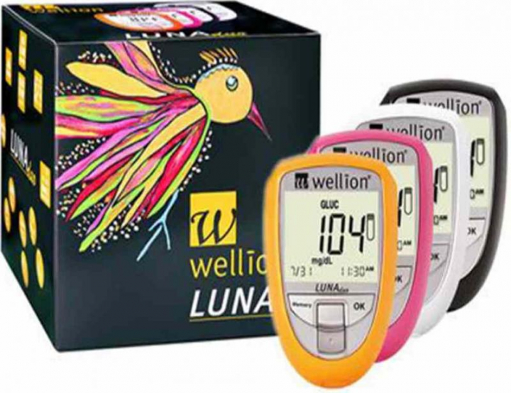 Aparelho de medição de glicose e colesterol Wellion Luna (Oferta na compra de 2 embalagens de tiras de glicémia ou colesterol)