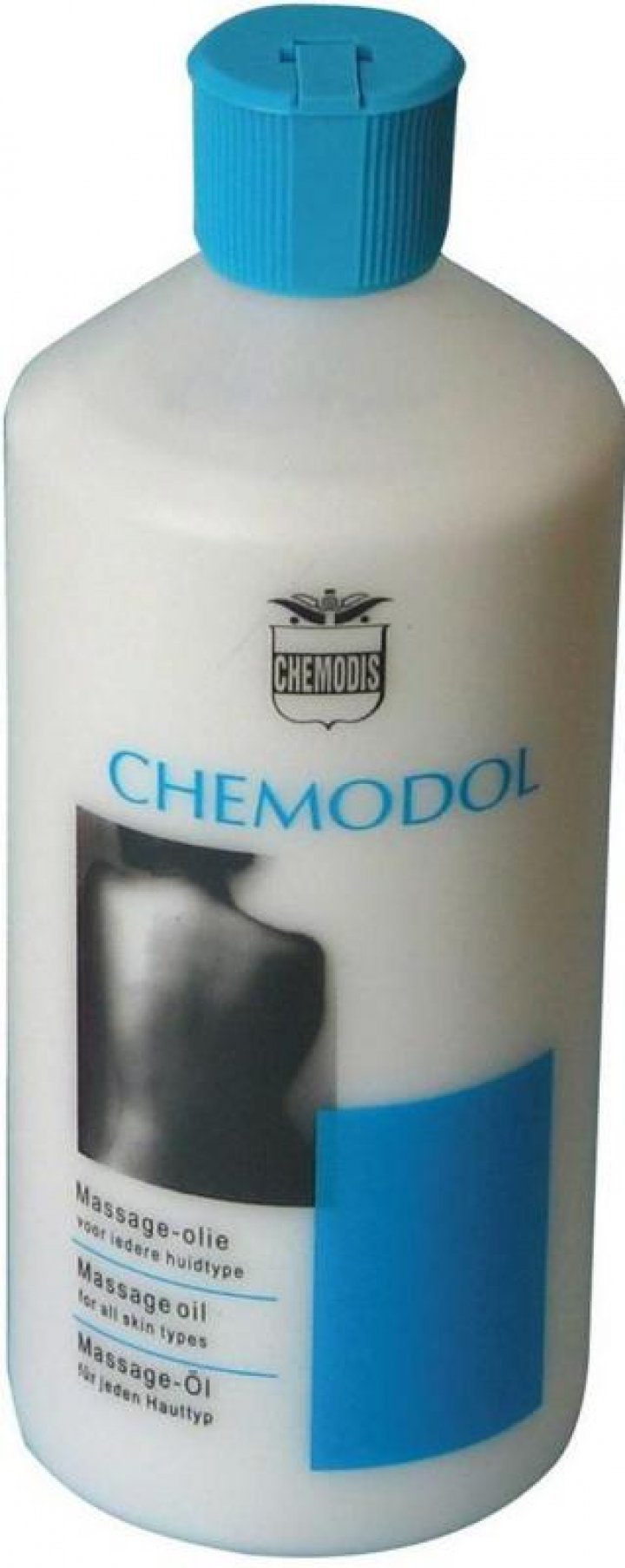 Óleo de massagem neutro dermatologicamente testado, de fácil absorção pela pele, durável e solúvel com água Chemodol 500ml