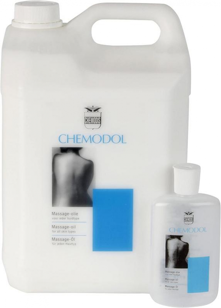 Óleo de massagem neutro dermatologicamente testado, de fácil absorção pela pele, durável e solúvel com água Chemodol 5Lt