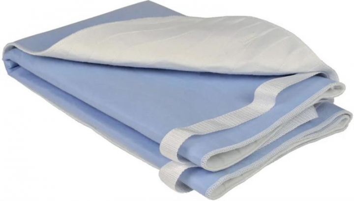 Resguardo de incontinência em material têxtil absorvente, impermeável e reutilizável até 300 lavagens com abas laterais 85x90cm 2500ml Abena Abri-Soft 407400