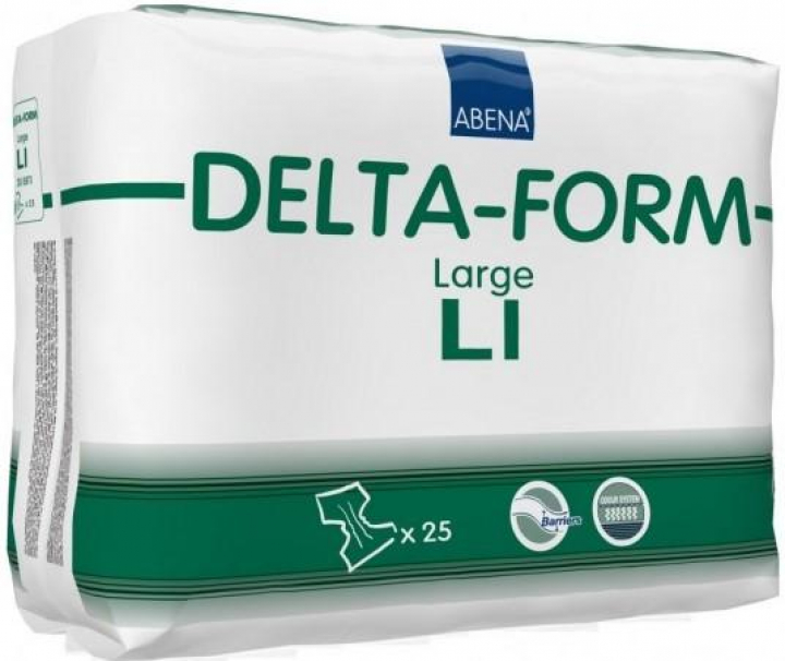 Embalagem com 20 fraldas descartáveis para incontinência adulta moderada Abena Delta-Form L1
