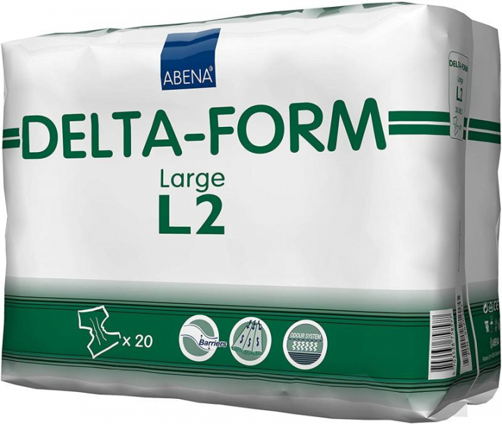Embalagem com 20 fraldas descartáveis para incontinência adulta grave Delta-Form L2