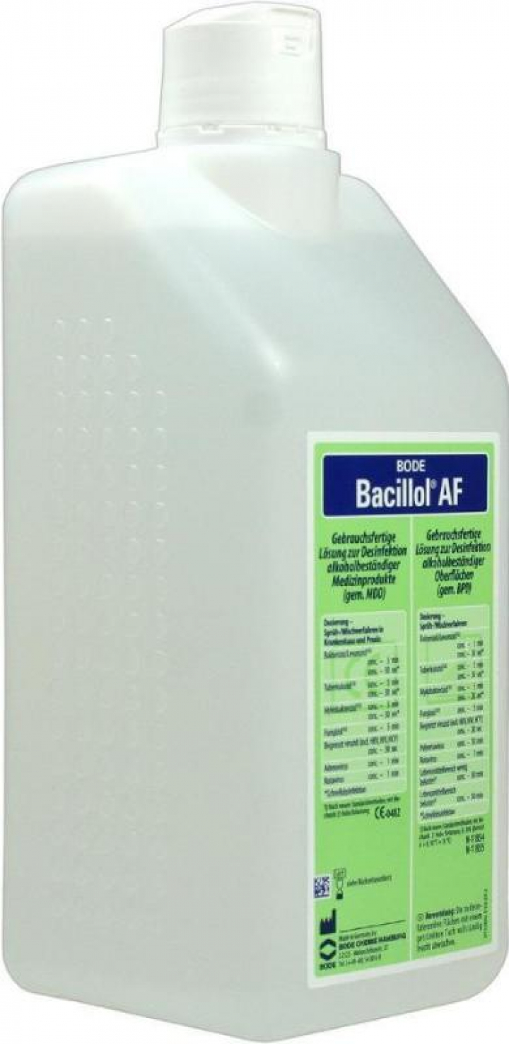Desinfectante rápido de superfícies à base de álcool e sem aldeidos nem resíduos Bacillol AF 1Lt (virucida, bactericida, fungicida, leveduricida,etc...)