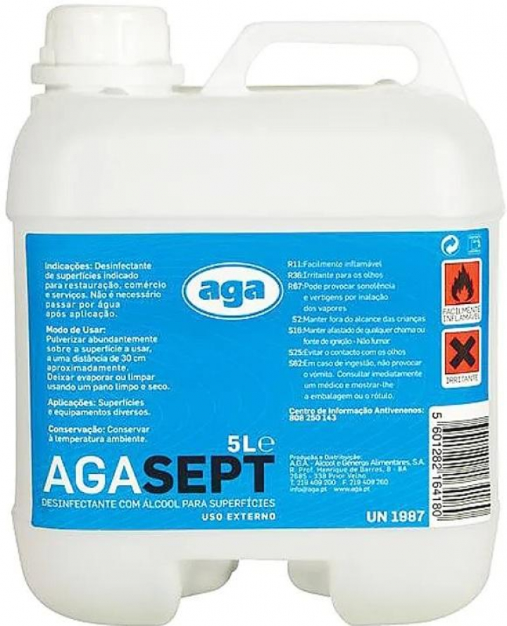 Desinfetante de superfícies Agasept 5Lt