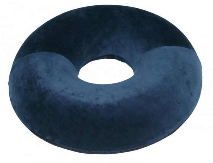 Almofada/coxim anti-escara de assento em visco elástico poliuretano redonda com furo e capa em algodão GT130008