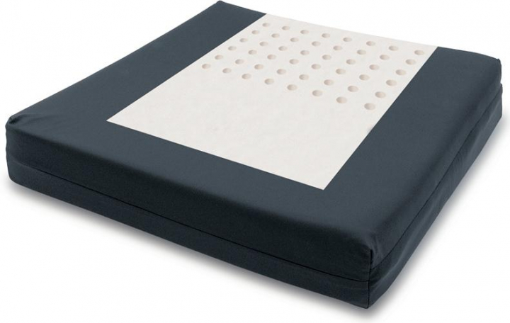Almofada/coxim anti-escara de assento quadrado em viscoelástico de alta densidade + poliuretano com capa impermeável 42x42x7cm Adiggy AD-405