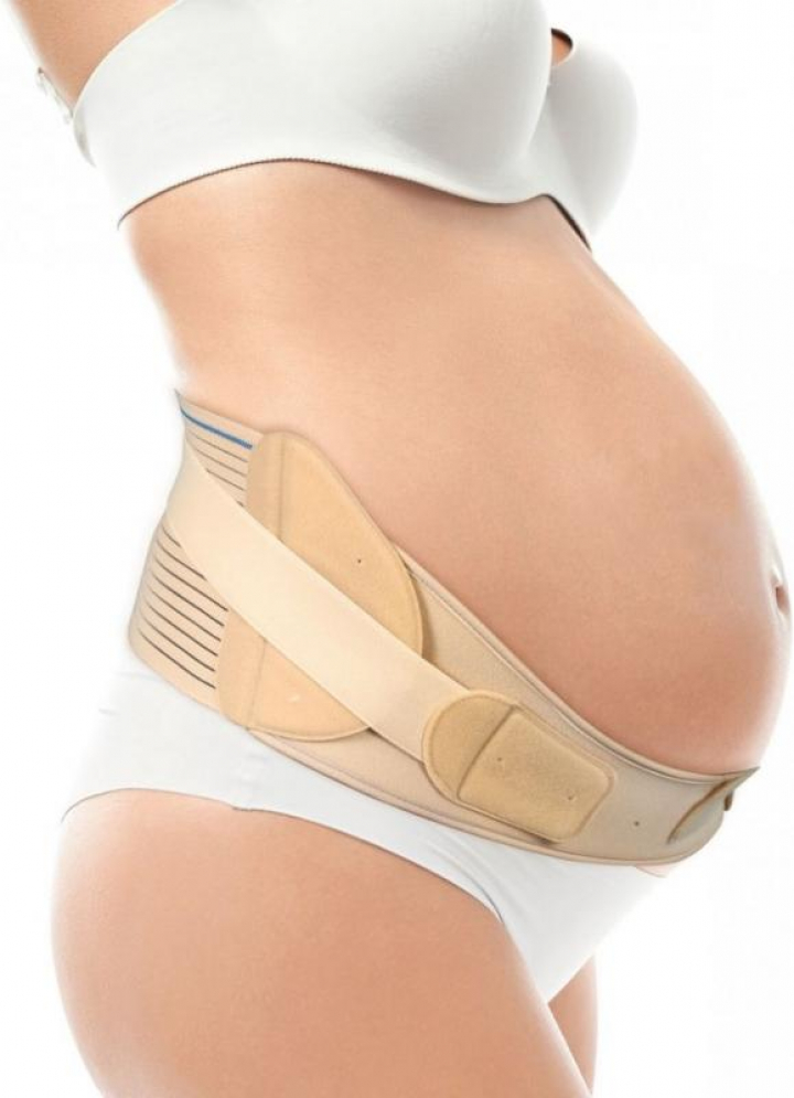 Cinta de suporte para grávidas com bandas ajustáveis que elevam a barriga e melhoram a postura aliviando as costas Happymammy