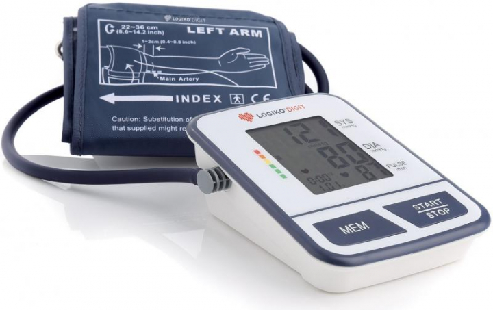 Esfigmomanómetro/aparelho de medir a tensão arterial digital e automático de braço DM490