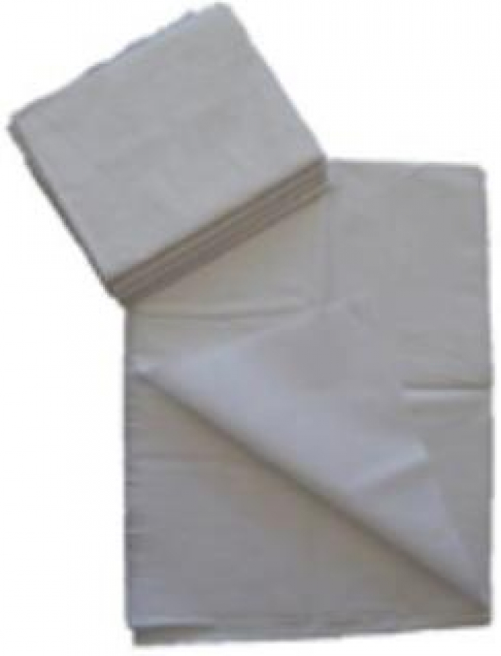 Embalagem com 120 lençois/resguardos de protecção impermeáveis em papel plastificado para macas ou marquesas HIGI 210x80cm