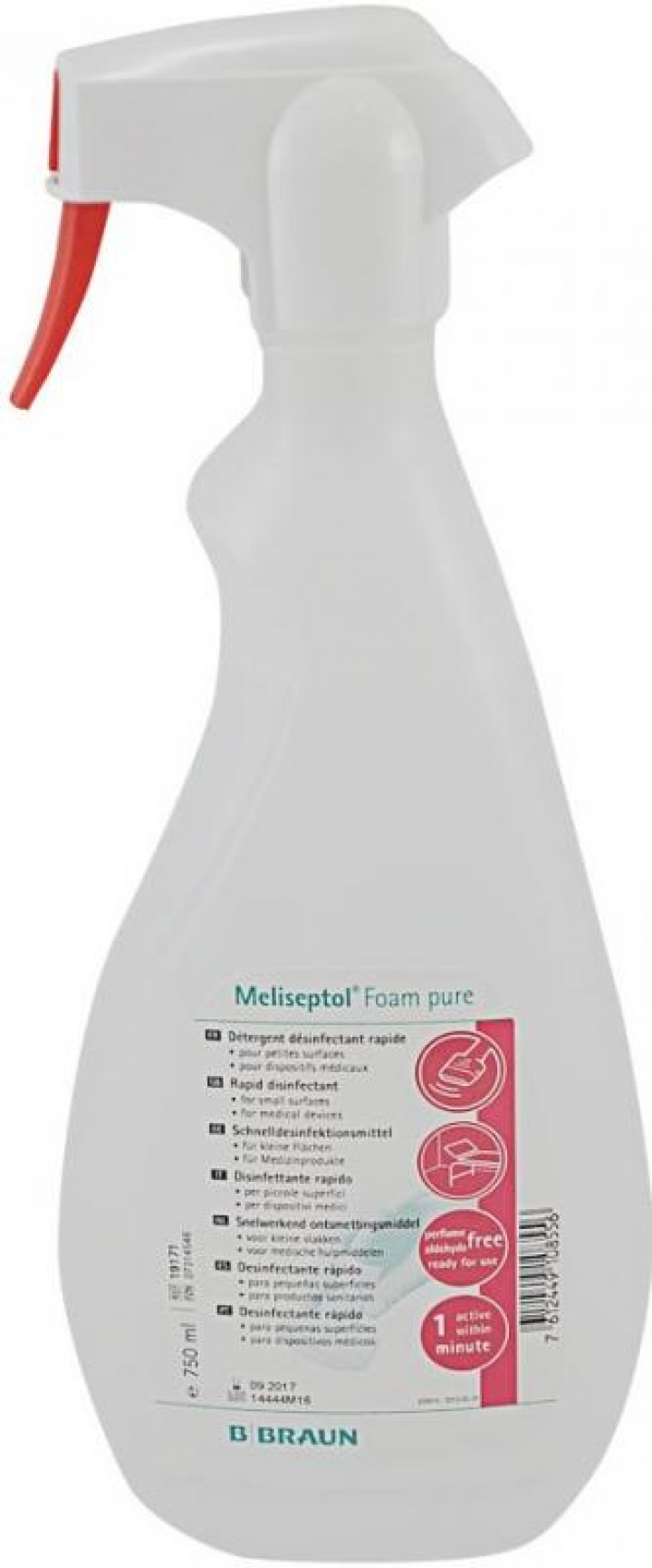 Desinfectante de espuma em spray para superfícies sensíveis Meliseptol Foam Pure 750ml
