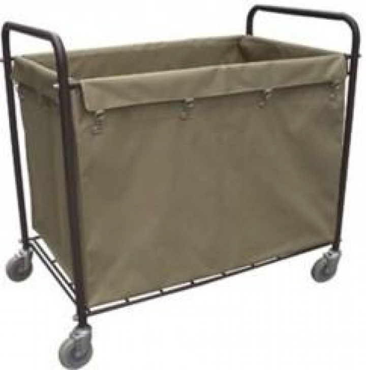 Carro de lavandaria para transporte de roupa suja com saco de 290lt em tela Ref. 1-410