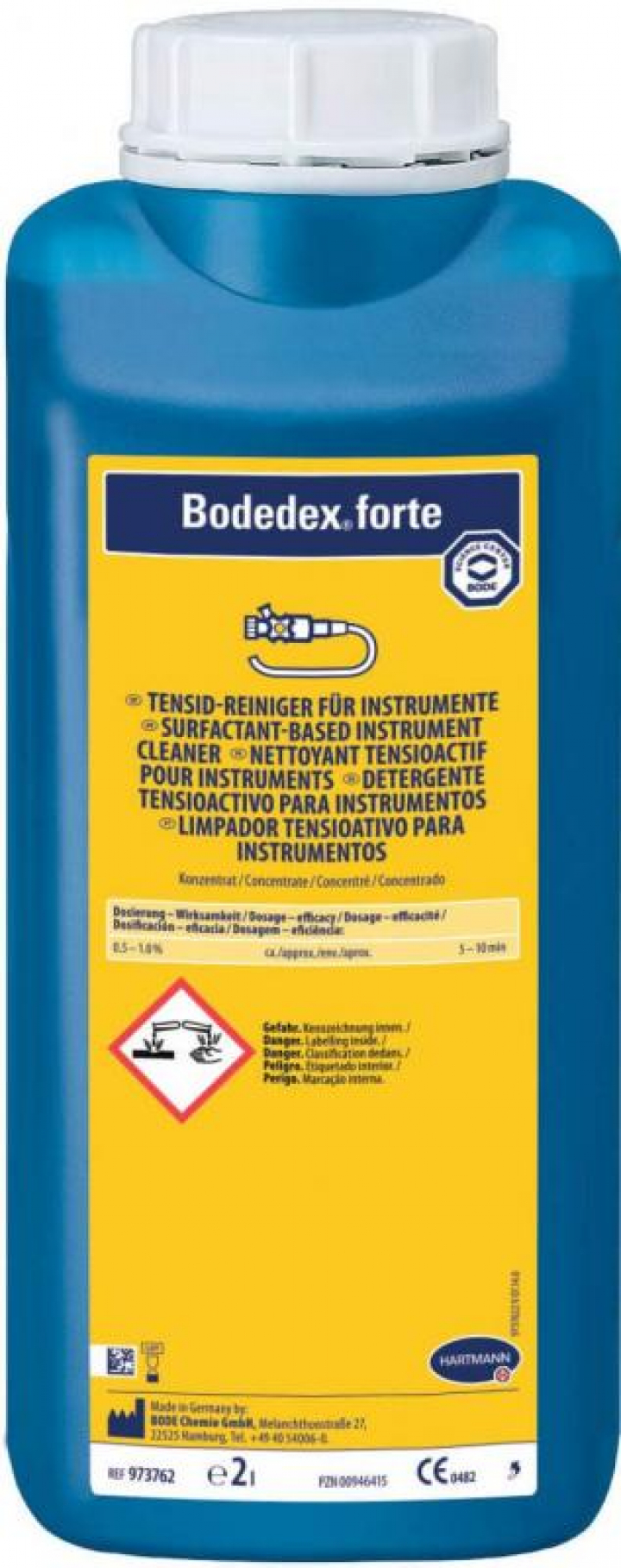 Detergente tensioactivo concentrado para instrumentos com forte poder de limpeza Bodedex forte 2Lt
