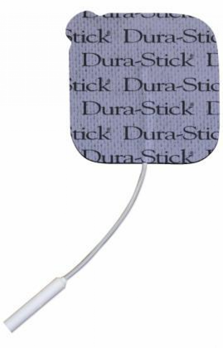 Embalagem com 4 electrodos adesivos com fio com ponta fémea para TENS 5x5cm Dura-Stick 42193