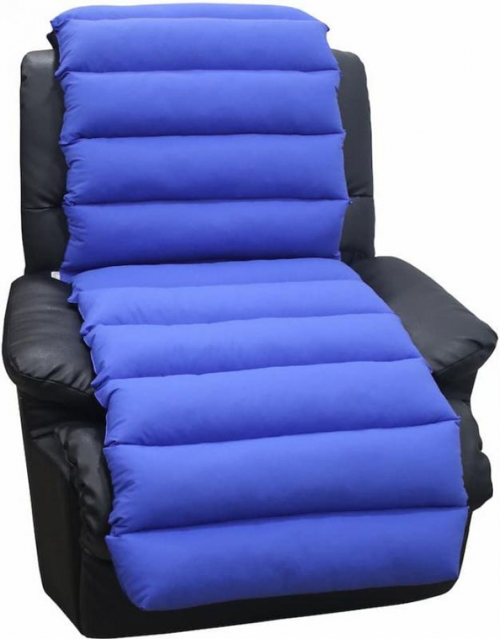 Almofada anti-escara de assento e encosto em gomos de fibra de silicone e capa em algodão para cadeirões 170x60cm GT110002