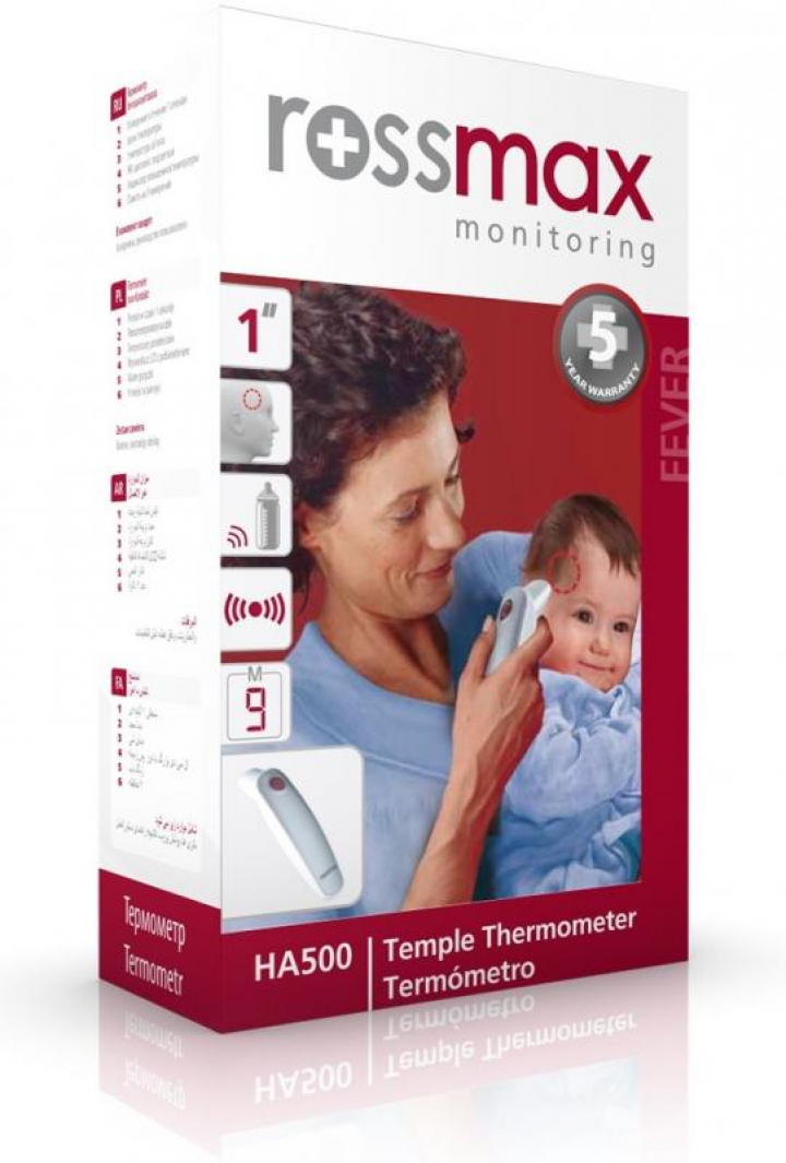 Termómetro de testa sem contacto por infravermelhos Rossmax HA-500 (5 anos de garantia)
