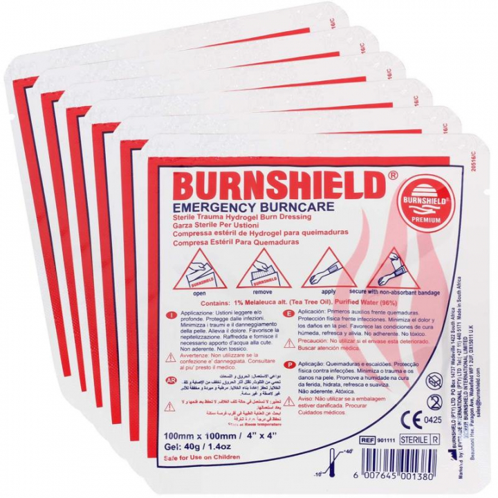 Compressa para queimaduras com 40gr de hidrogel não aderente e esterilizada Burnshield 10x10cm