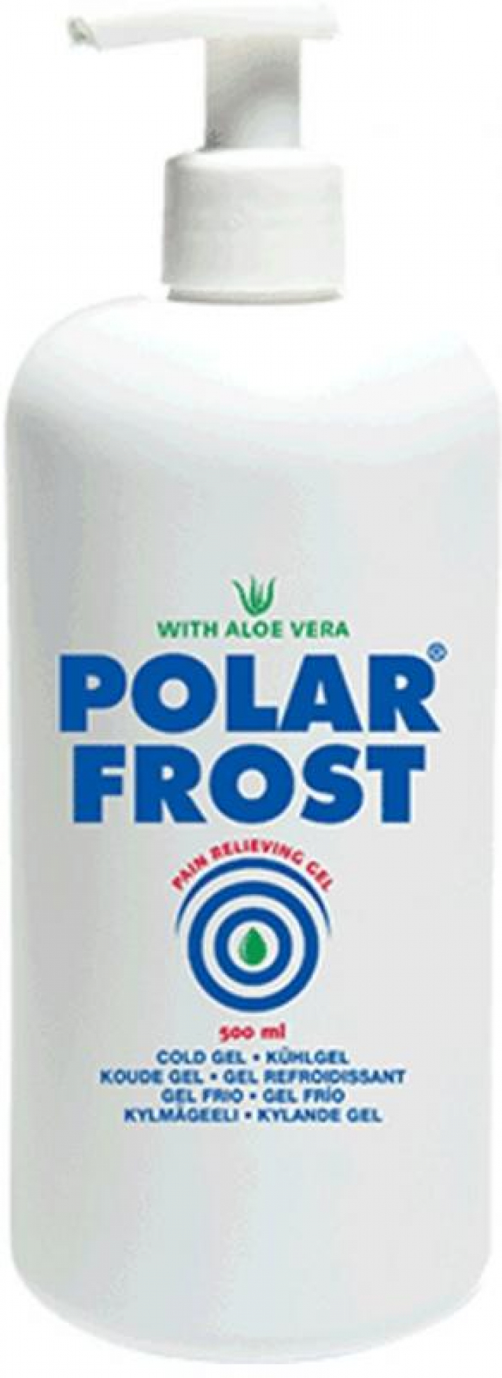 Gel frio refrescante anti-inflamatório para alívio de dores com Aloé Vera Polar Frost com doseador 500ml