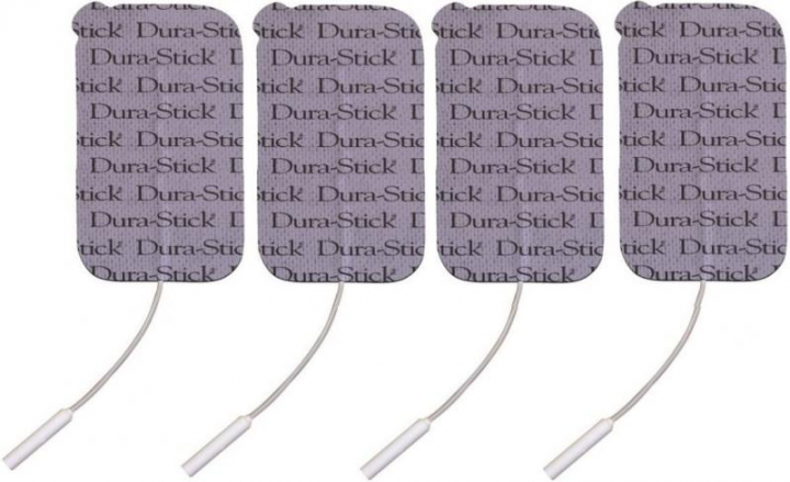 Conjunto de 4 electrodos rectangulares autoadesivos com fio fêmea para TENS 5x9cm CT42194