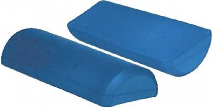 Almofada de posicionamento tipo meio rolo para encosto, elevação de pernas e exercícios de reabilitação estofada em napa 25x10x25cm