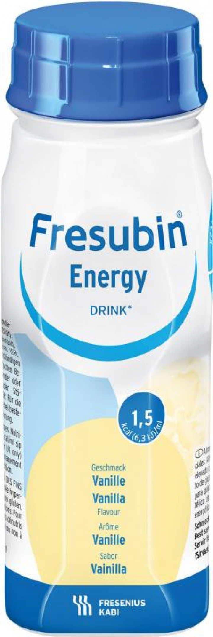 Bebida energética/suplemento nutricional oral na forma de sumo hipercalórico Fresubin Energy Drink Baunilha 200ml
