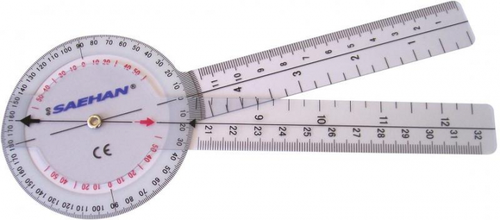 Goniómetro em plástico 0 a 360º e com 15cm