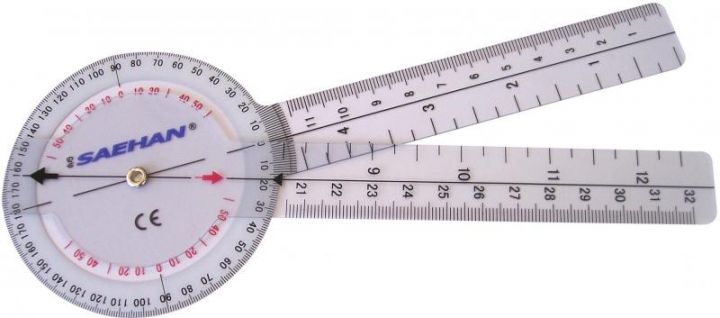 Goniómetro em plástico 0 a 360º e com 20cm