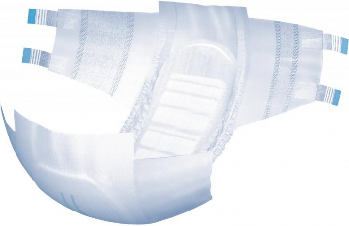 Embalagem com 28 fraldas descartáveis para incontinência adulta intensa com elásticos para cintura de 38 a 95cm Dailee Slip Performer Plus XS/S