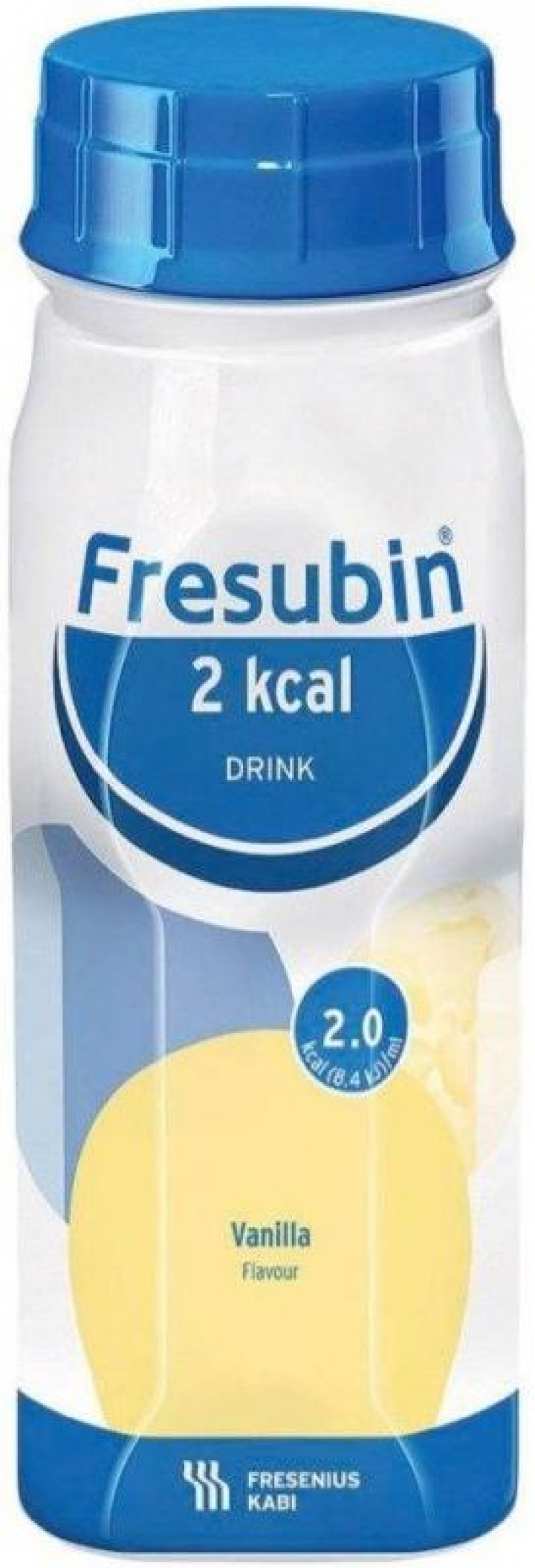 Bebida energética/suplemento nutricional oral na forma de sumo hipercalórico com vitamina D Fresubin 2Kcal Drink Baunilha 200ml